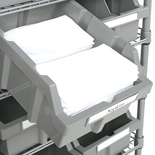 Seville Classics Heavy Duty NSF Bin Rack Solid Steel Wire Shelving Storage Unit, Patented Organizer for Garage, Warehouse, Office, Restaurant