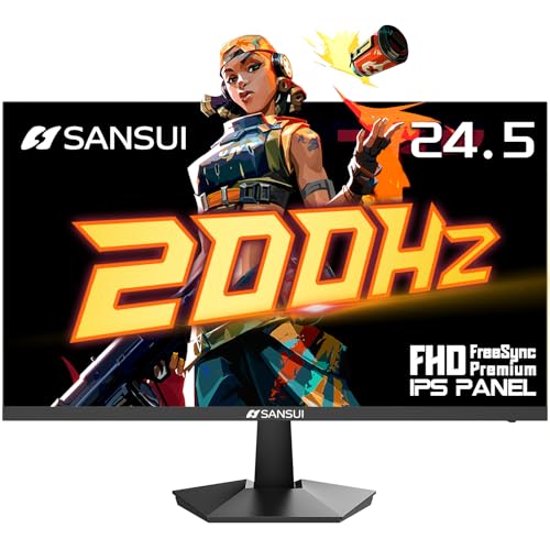 SANSUI 32 Inch Curved 240Hz Gaming Monitor High Refresh Rate, FHD 1080P Gaming PC Monitor HDMI DP1.4, Curved 1500R, 1Ms MPRT, HDR,Metal Stand