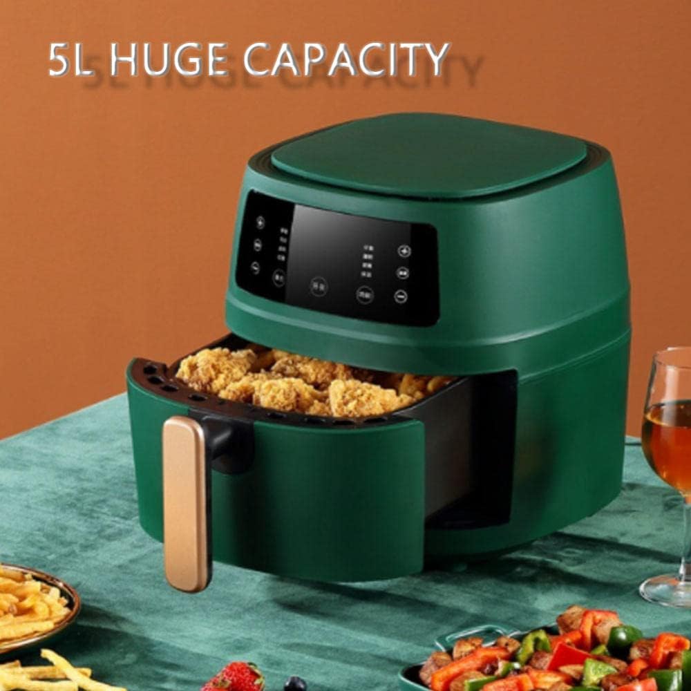 5. 4 Quart Air Fryer, Large Family Size Electric Hot Air Fryer Oven Oilless Cooker with 8 Presets
