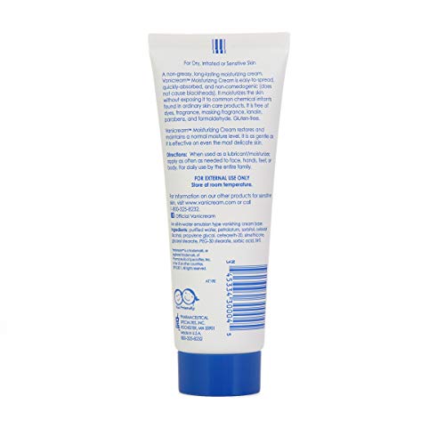 Vanicream Moisturizing Skin Cream Tube for Sensitive Skin, Soothes Red, Irritated, Cracked or Itchy Skin, Dye Free, Fragrance Free, Preservative Free