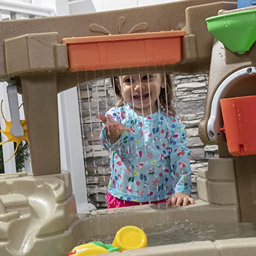 Step 2 Pump & Splash Discovery Pond Water Table, Kids Water Sensory Activity Pool, Summer Outdoor Toys, 10 Piece Toy Accessories