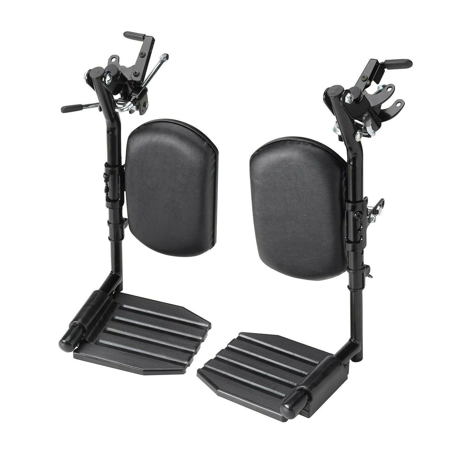 Invacare Wheelchair Elevating Legrests, Aluminum Footplates, Padded Calf Pads, 1 Pair, T94HAP