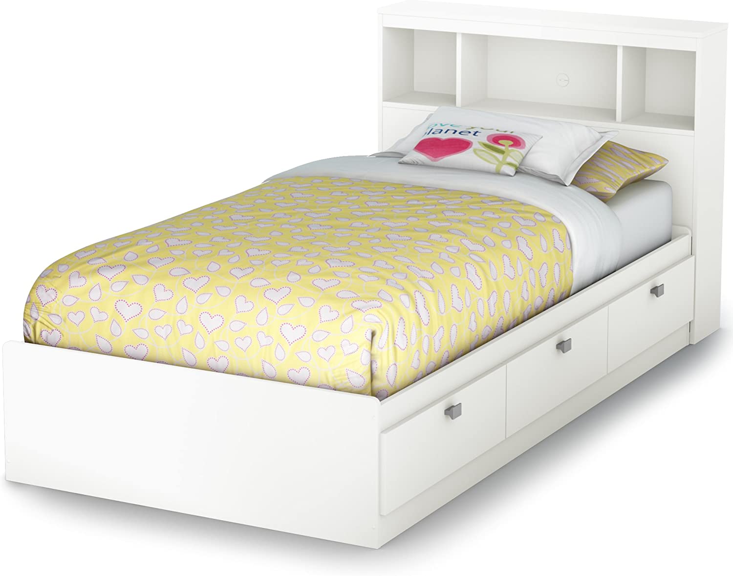 Bookcase Headboard, Pure Black, Full