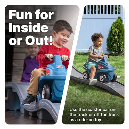 Step2 Up & Down Roller Coaster Toy for Kids, Ride On Push Car, Indoor/Outdoor Playset, Toddlers Ages 2 - 5 years old, Compact Storage