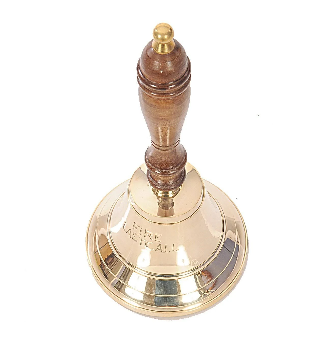 Old Modern Handicrafts 6 in. Fire Last Call Hand Bell