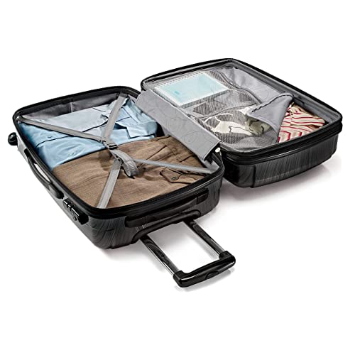 Samsonite Winfield 2 Hardside Expandable Luggage with Spinner Wheels, Brushed Anthracite, Checked-Large 28-Inch