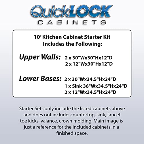 Quicklock RTA (Ready-to-Assemble) Cabinets | Kitchen Starter Sets | Office Kitchenette | Small Home Kitchenette | Apartment Kitchenette (Provincial