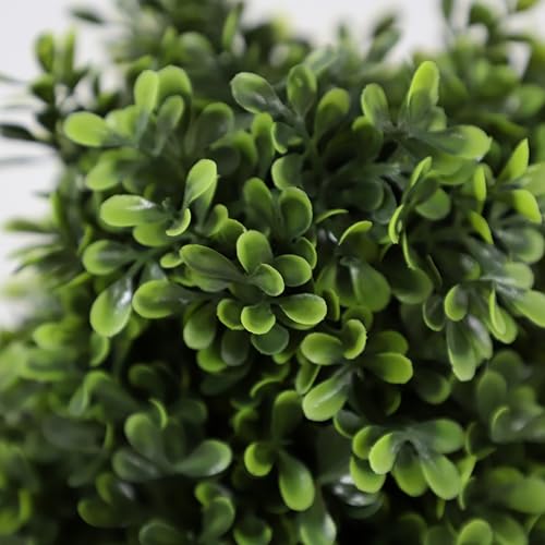 3ft Topiary Trees Artificial Topiaries Boxwood Trees Outdoor Faux Shrub 2 Packs with Black Pot