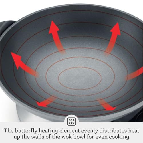 Breville Hot Wok Stainless Steel Stainless Steel Gas saute fry pan