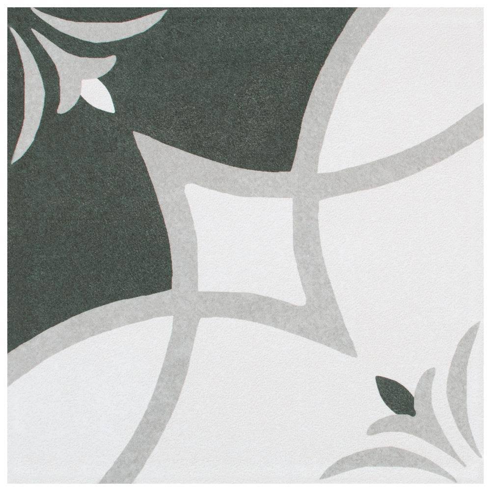 SomerTile 7.75x7.75-inch Thirties Crest Ceramic Floor and Wall Tile (25 tiles/11 sqft.) Case