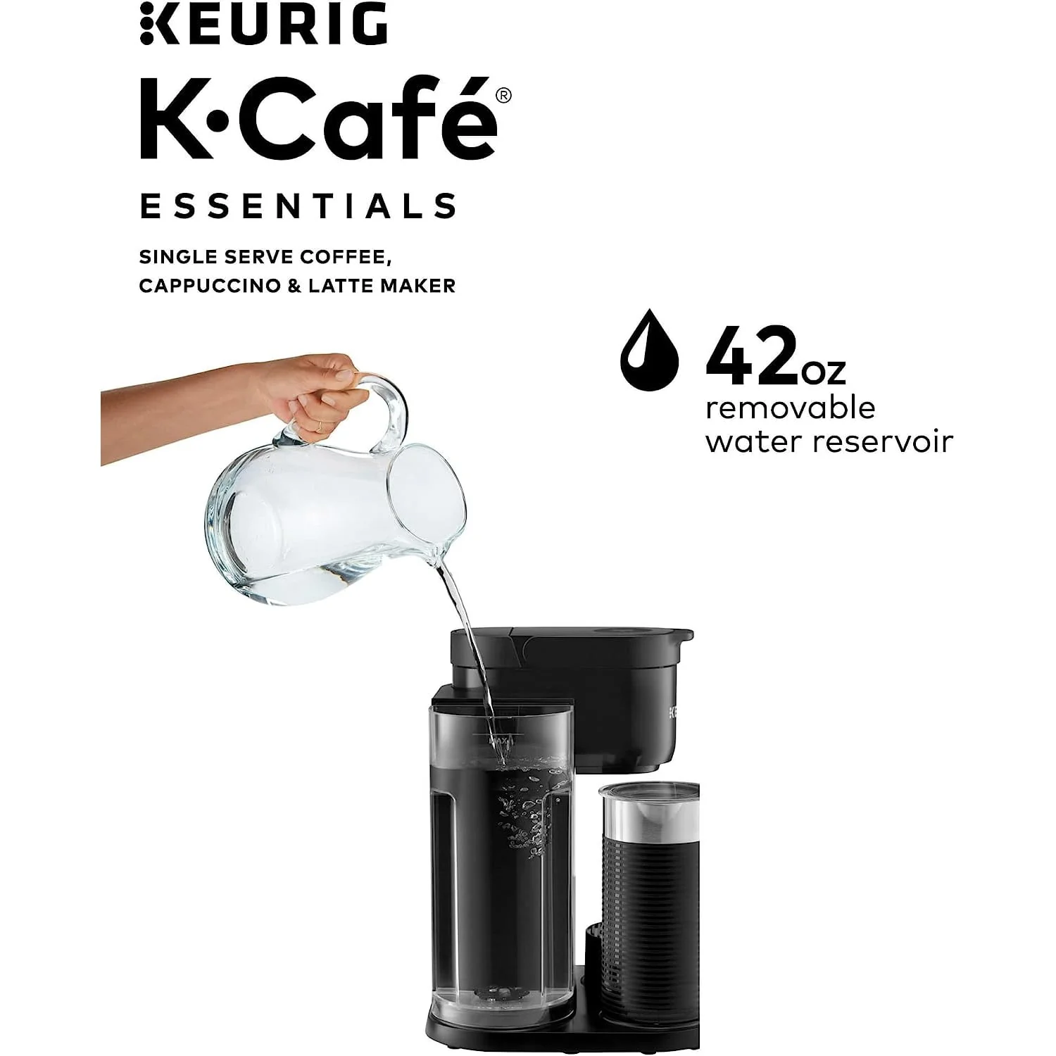 Restored Keurig K-Cafe SMART Single Serve K-Cup Pod Coffee, Latte and Cappuccino Maker, Black (Refurbished)