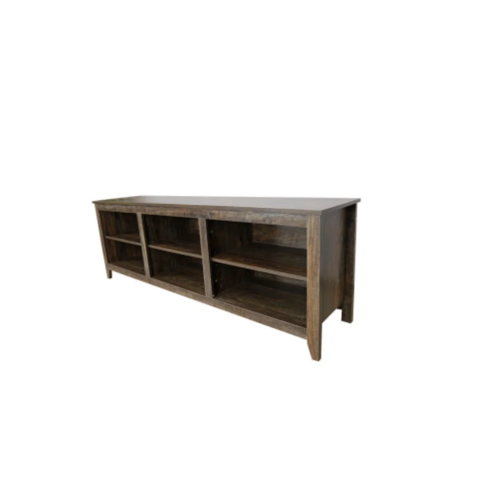 Brown TV station, capable of accommodating 70 inch TV station, media console, entertainment center TV table, 3 storage cabinets