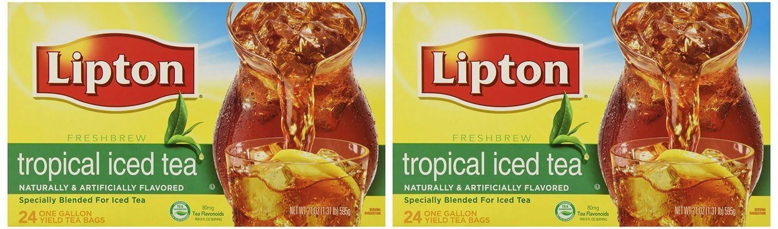 Lipton Tropical Iced Tea - 24 bags, 21 oz box
