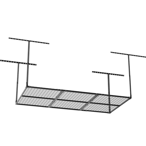 3 x 8FT Overhead Garage Storage Rack,Adjustable Ceiling Storage Racks,Garage Shelving Heavy Duty Storage Organizer System