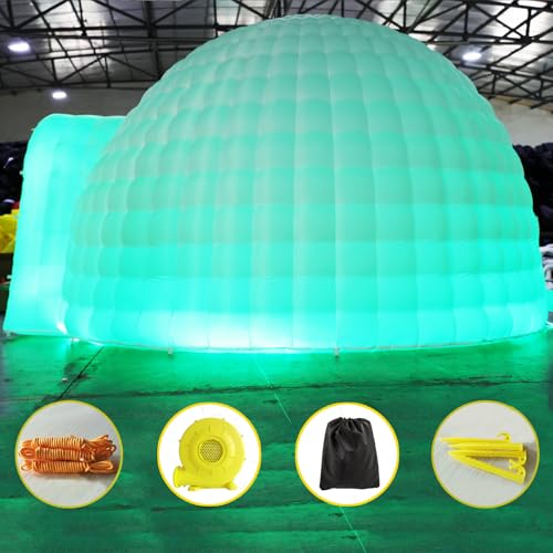 Inflatable Igloo Dome Event Tent (14x14x9FT) Dome with Air Blower and Light