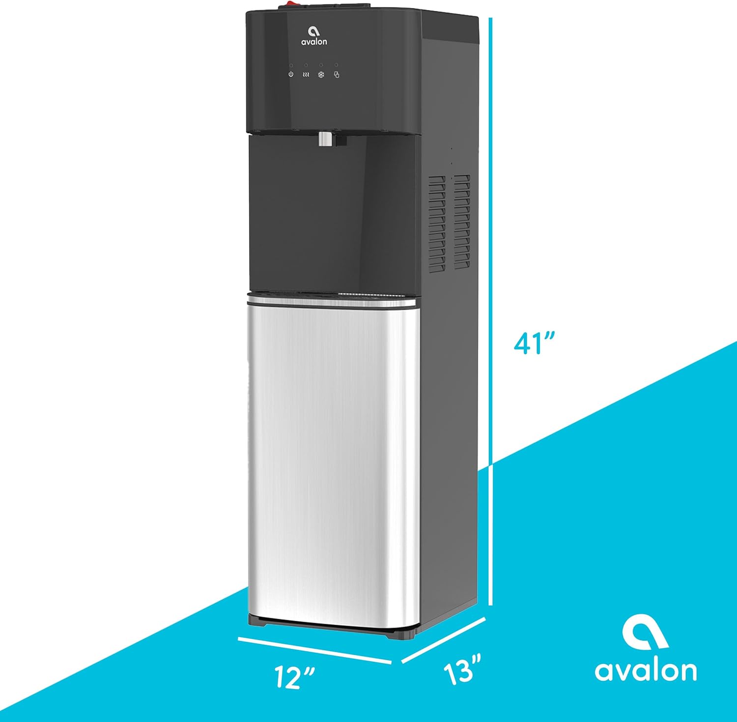 Avalon Bottom Loading Water Cooler Dispenser with BioGuard- 3 Temperature Settings- UL Listed- Bottled