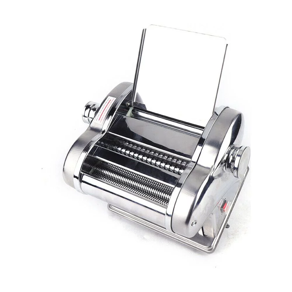 110V Pasta Maker Commercial Electric Pasta Machine 6-speed Adj Thickness Dumpling Dough Noodle Spaghetti Maker for Home W/Two Blades