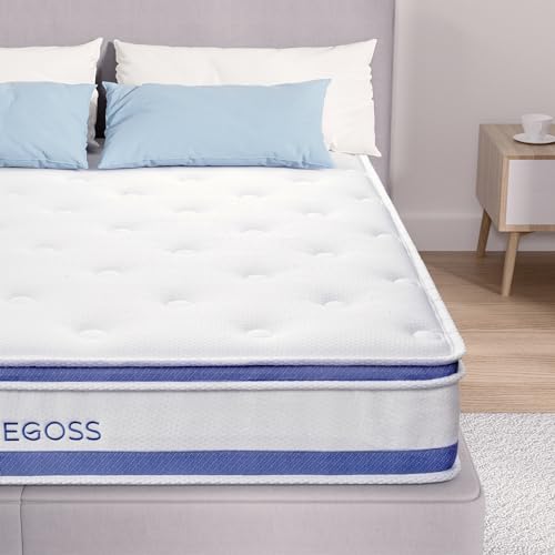 Twin Mattress, 10 Inch Twin Mattress Hybrid, Twin Size Mattress in a Box with Memory Foam & Individual Pocket Spring