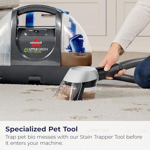 Bissell Little Green Pet Deluxe Portable Carpet Cleaner and Car/Auto Detailer, 3353, Gray/Blue - Radiant Selections