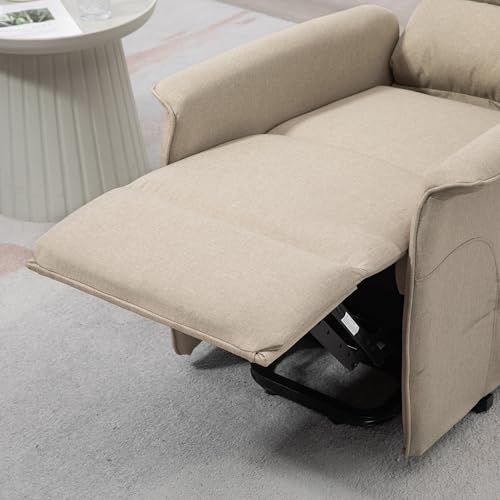 HOMCOM Power Lift Recliner Chair for Elderly, Easy Assembly, Fabric Lift Chair for Adults, Recliner Sofa with Remote Control