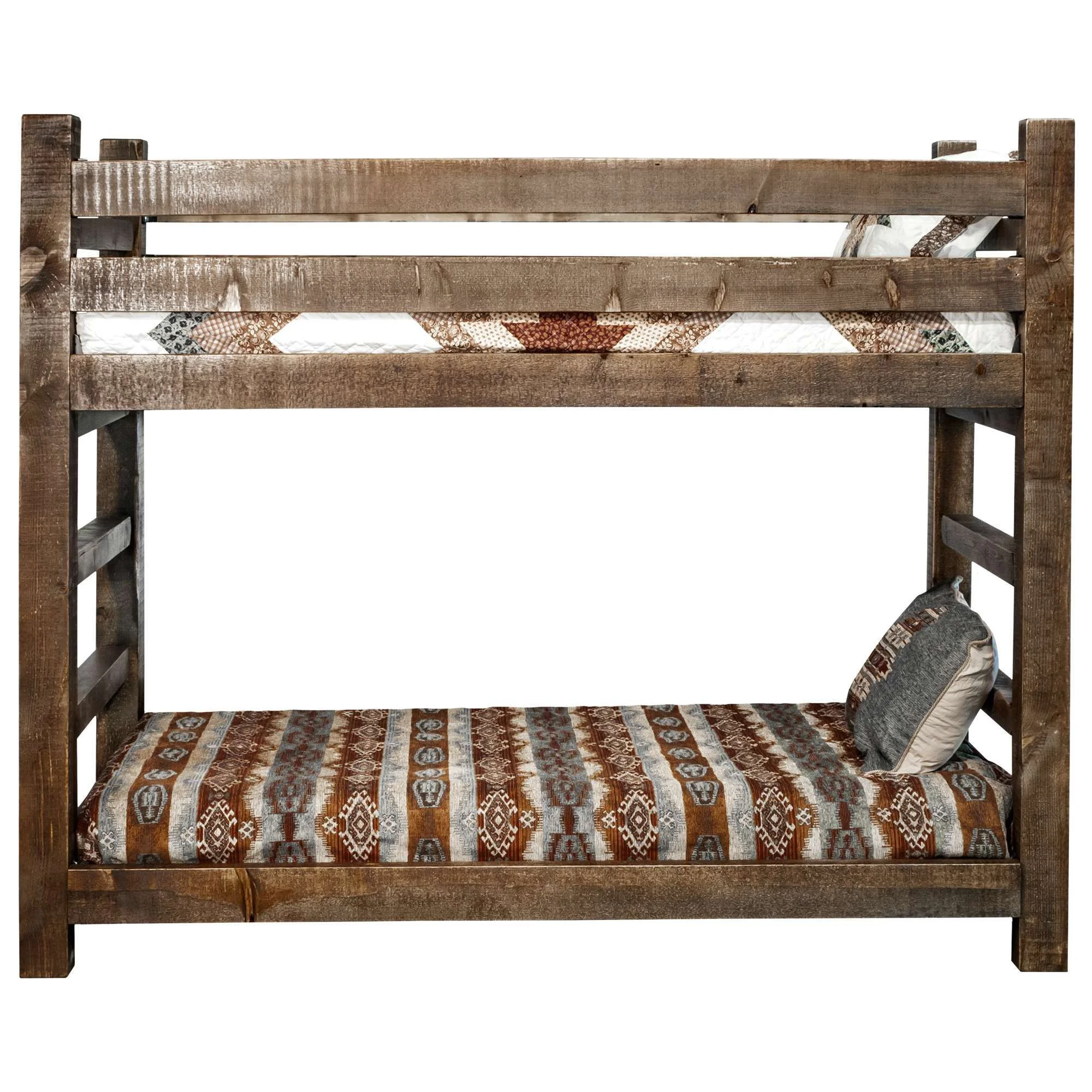 Homestead Collection Twin over Twin Bunk Bed, Stain & Clear Lacquer Finish