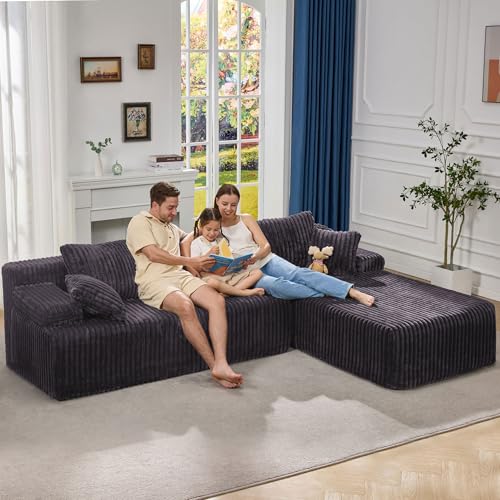Modular Sectional Sofa Couches L-Shape Couch 3 Seat Modular Sofa Memory Foam Sectional Couches for Living Room