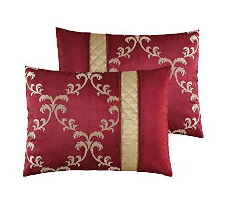 Riverbrook Home 100% Polyester Comforter Set, Queen, Hillcrest - Ivory/Gold, 9 Piece Set