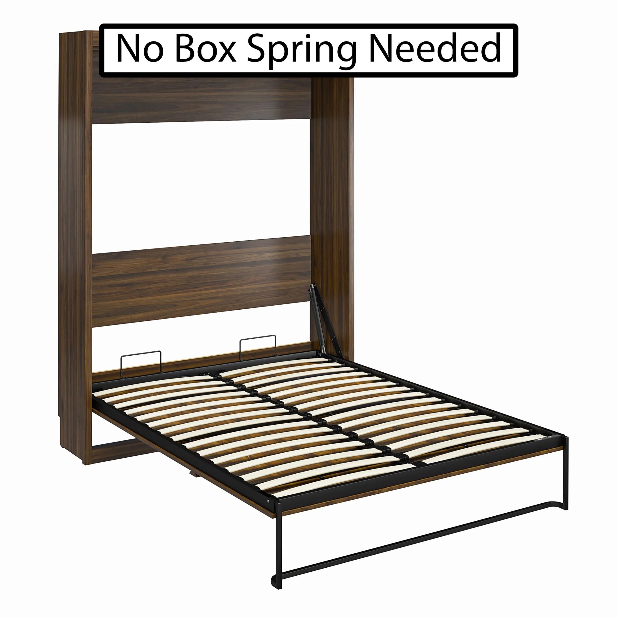Signature Sleep Paramount Queen Size Murphy Bed with Easy Open Close Mechanism, Black Oak - Radiant Selections