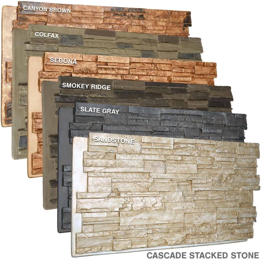 Cascade Stacked Stone, Stonewall Faux Stone Siding Panel (Sandstone)