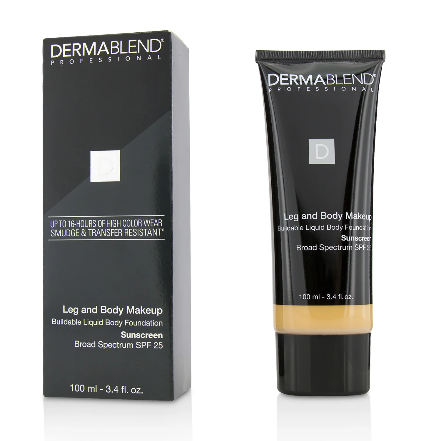 Dermablend Leg and Body Make Up Buildable Liquid Body Foundation Sunscreen Broad Spectrum SPF 25 - #Light Beige 35C 100ml/3.4oz