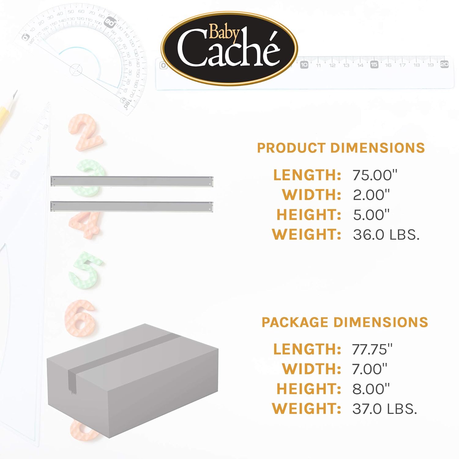 Baby Cache Montana Collection Crib Conversion Kit, Brown Sugar