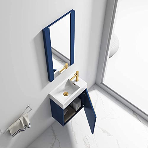 18 Inch Luxury Bathroom Vanity with Acrylic Sink