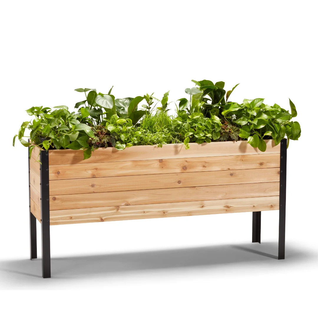 Cedar Planters 100% Canadian Cedar Wood Raised - Elevated Garden Bed for gardening