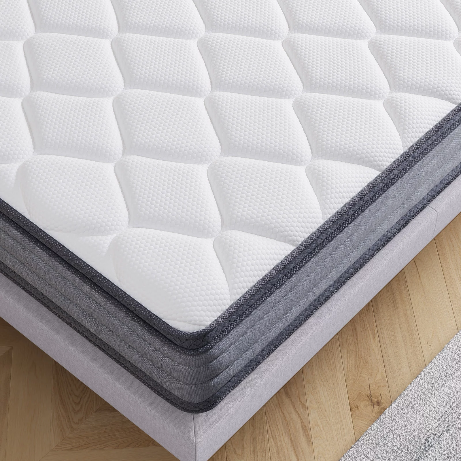 Queen Mattress, Madinog 9" Hybrid Gel Memory Foam Individually Pocket Innerspring Mattress, Queen
