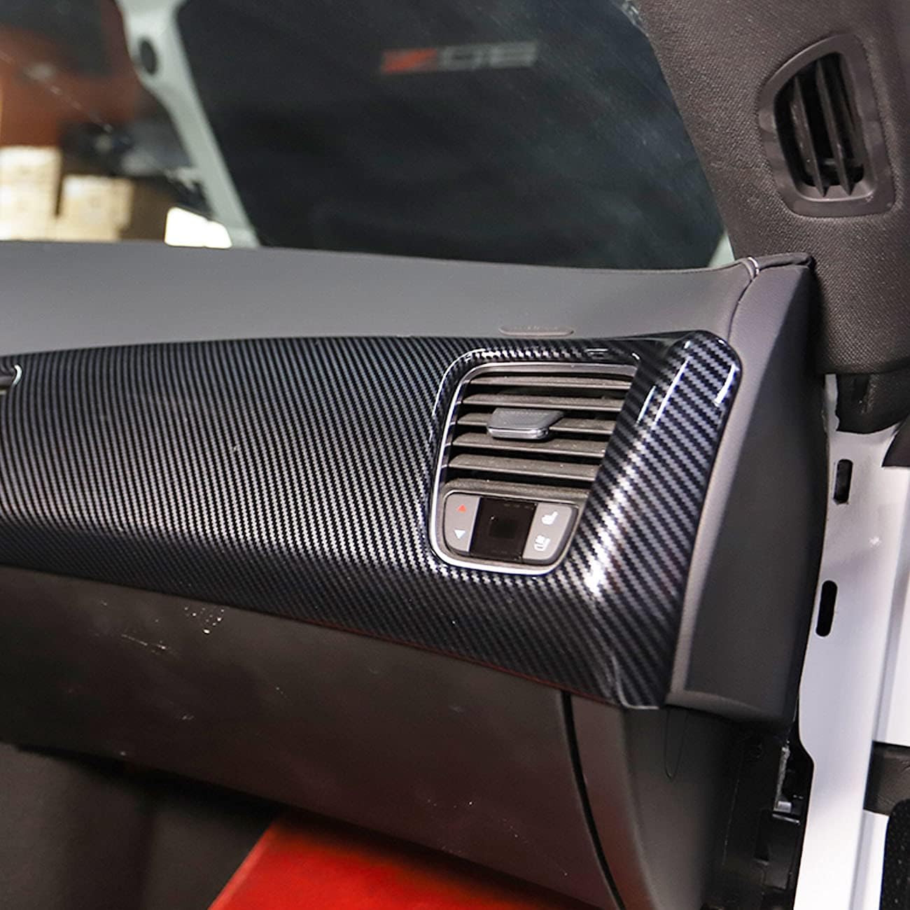Carbon Fiber Dashboard Panel Decor Cover for Chevrolet Corvette C7 2014-2019