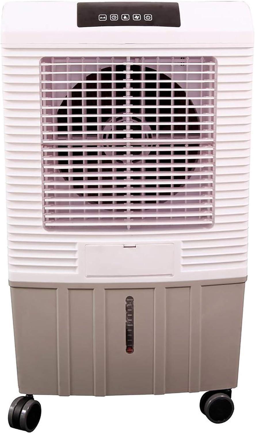 Hessaire MC26A Portable Evaporative Cooler, Humidifier, 2100 Cubic FPM, Cools 700 Sq. Ft., 2.5 GPH, White. For Garages, Shops, Patios, Pools