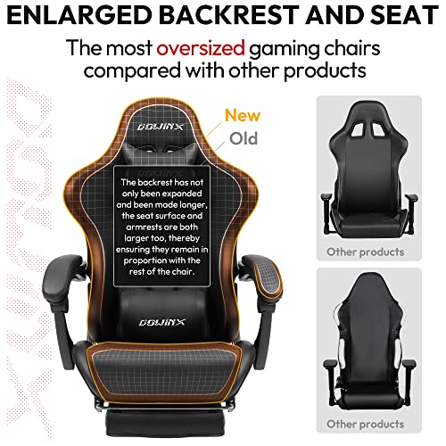 Dowinx Gaming Chair Ergonomic Racing Style Recliner with Massage Lumbar Support