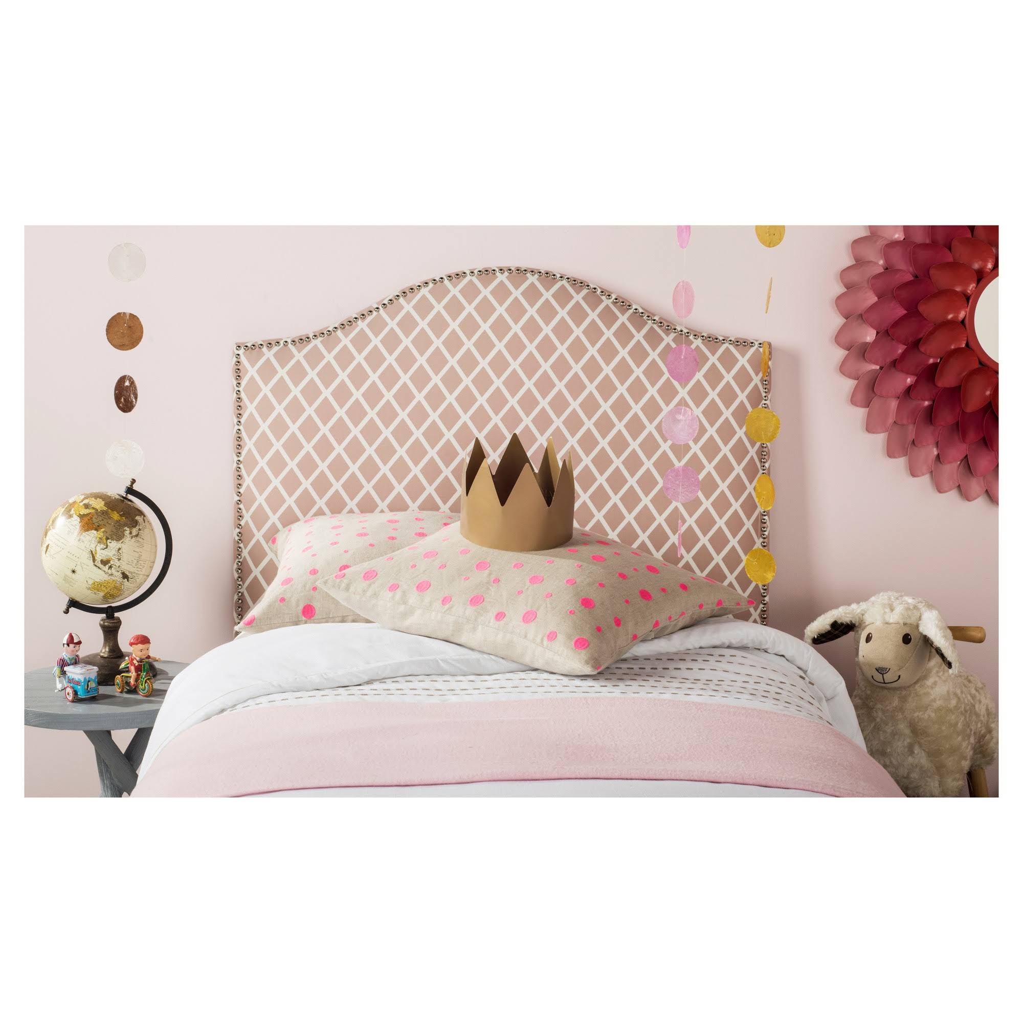 Safavieh Connie Peach Pink White HEADBOARD-KING