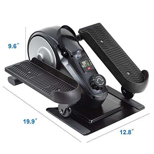Davcreator Under Desk Bike Pedal Exerciser, Foot Peddler Exerciser with Magnetic Adjustable Resistance, Sitting Mini Exercise Bike for Home Workout