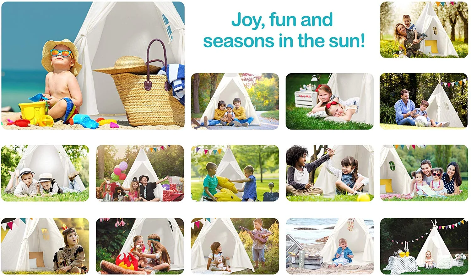 Indian Teepee Tent Kids play tent teepee tent for kids,play house,indoor ourdoor teepee tent/play house,100% Natural Cotton Linen Canvas Teepee Tent