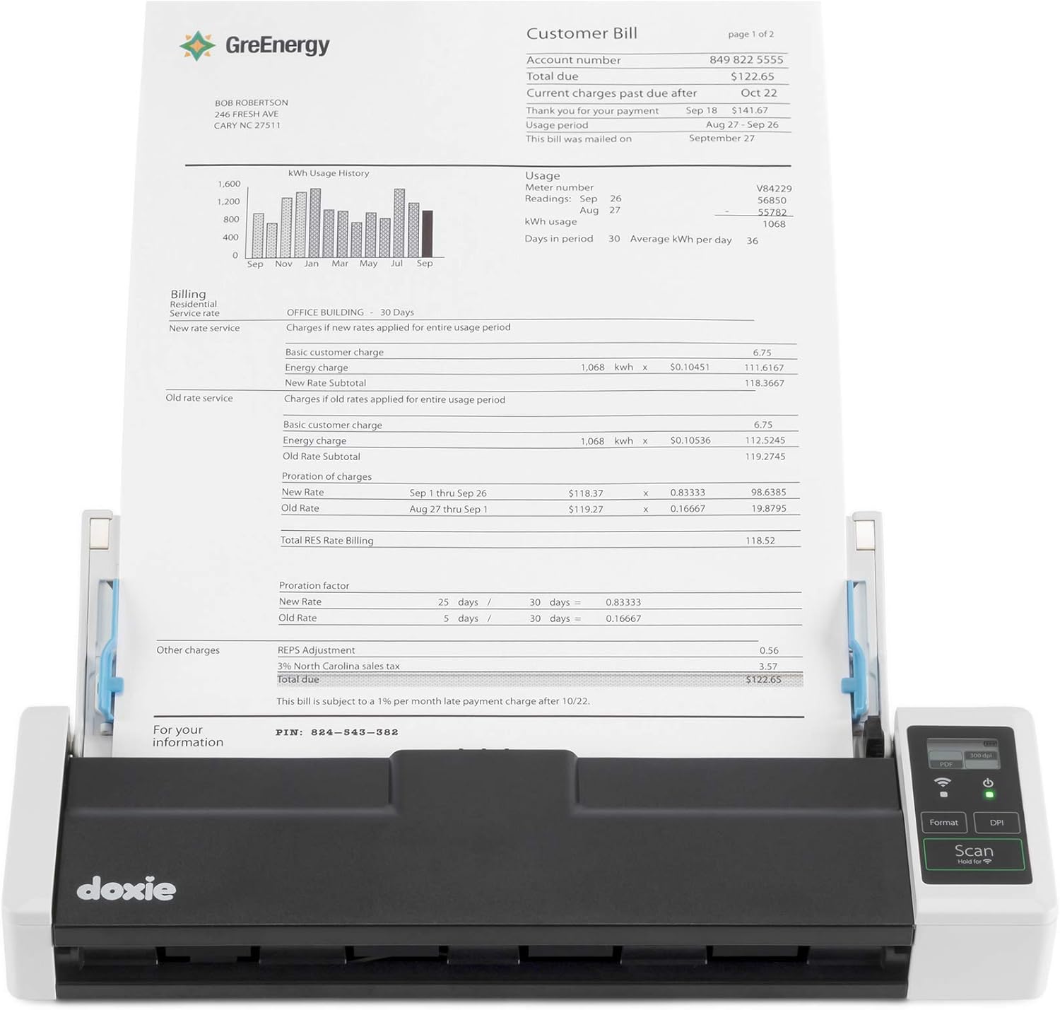 Doxie Q — Rechargeable Document Scanner with ADF and Wi-Fi