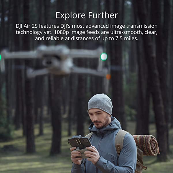 DJI Air 2S - Drone Quadcopter UAV with 3-Axis Gimbal Camera, 5.4K Video, 1-Inch CMOS Sensor, 4 Directions of Obstacle Sensing, 31-Min Flight Time