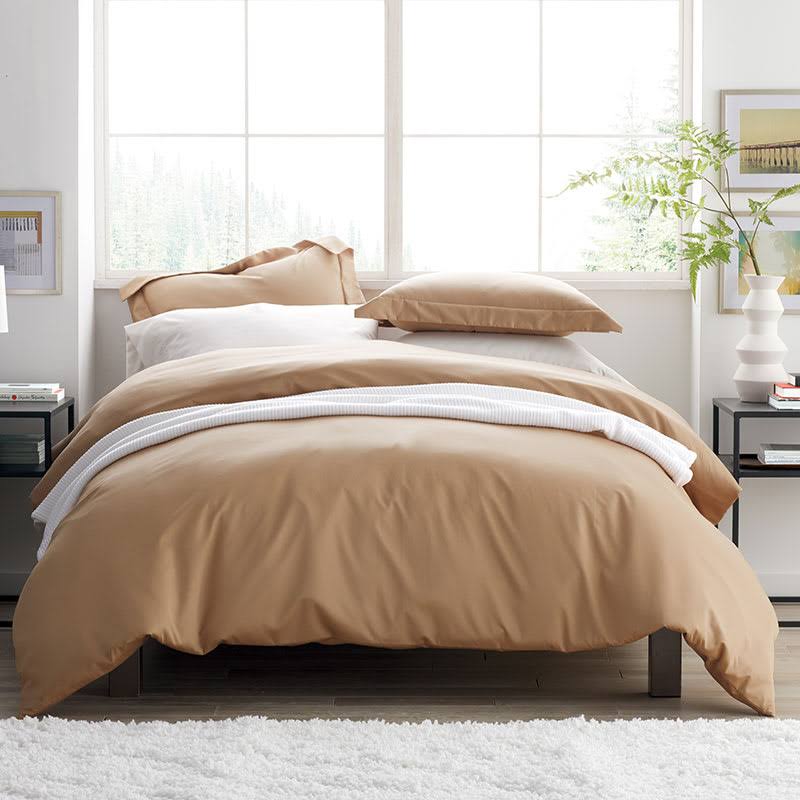 The Company Store Legends Hotel Midnight Blue 450 Thread Count Wrinkle-Free Supima Cotton Sateen King Deep Pocket Fitted Sheet