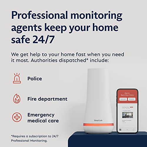 SimpliSafe 12 Piece Wireless Home Security System w/HD Camera - Optional 24/7 Professional Monitoring - No Contract