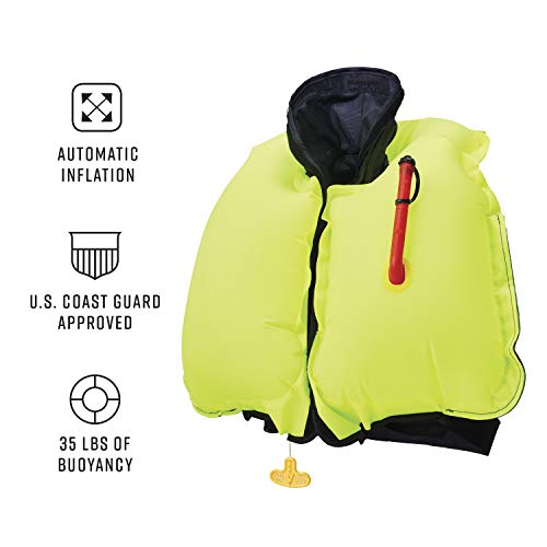 BLUESTORM Stratus 35 Inflatable Life Jacket PFD for Adults | US Coast Guard (USCG) Approved Automatic Self Inflating Life Vest Preserver with Manual