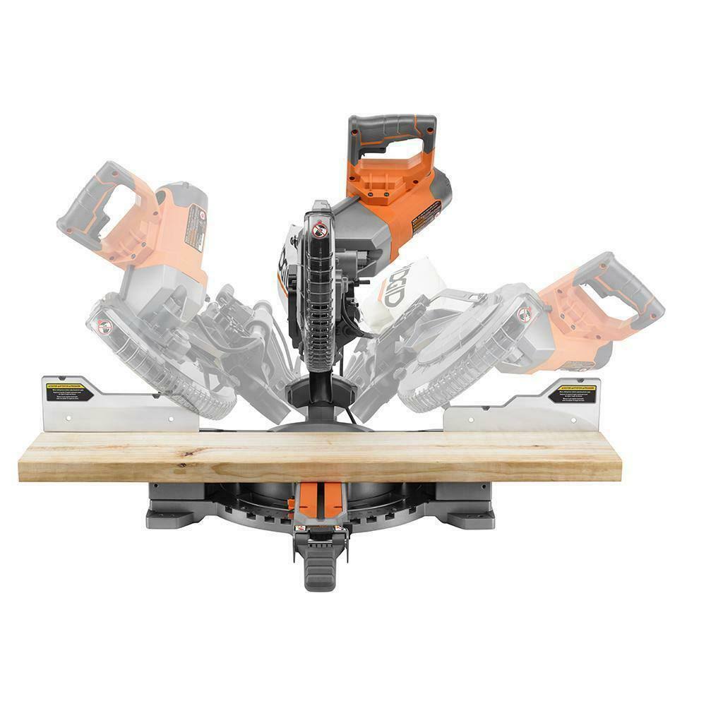 Ridgid 15 Amp 10 in. Corded Dual Bevel Sliding Miter Saw with 70 Miter Capacity R4210