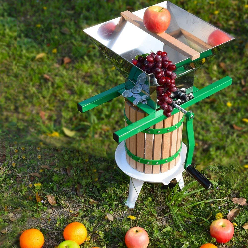 4.75 Gallon Fruit Apple Wine Press 100% Nature, Healthy Apple, Grape & Berries Crusher Manual Juice Maker For Kitchen