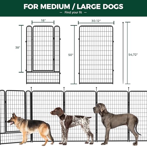FXW Rollick Dog Playpen for Yard, RV Camping, 32 inch 16 Panels for Small and Medium Dogs│Patented