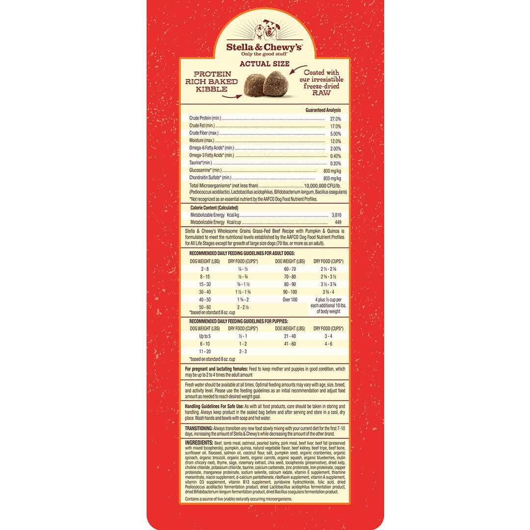 Stella &amp; Chewy's Raw Coated Kibble Recipe with Wholesome Grains Dog - Pet Supplies online store