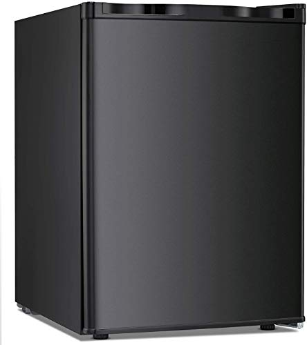 Antarctic Star Compact Chest Upright Freezer Single Door Reversible Stainless Steel Door, Compact Adjustable Removable Shelves for Home Office